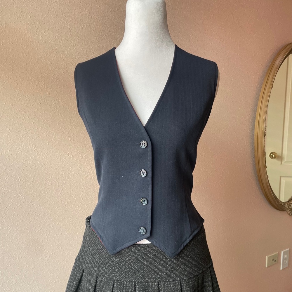 Vintage 80s‎ / 90s Navy Blue Chic Vest